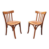Paire de chaises bistrot années 60