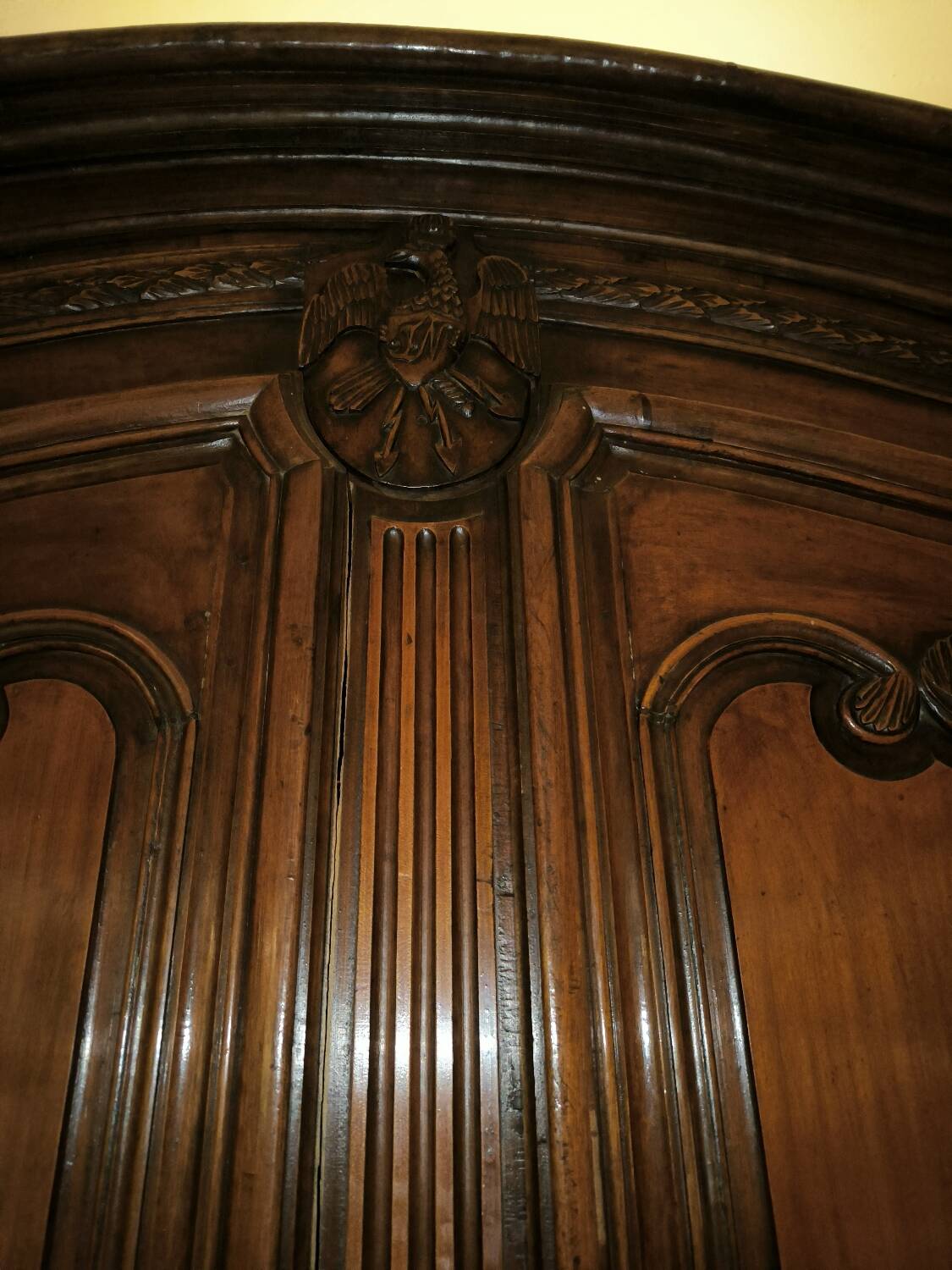 Louis XV period wardrobe in solid walnut