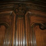 Louis XV period wardrobe in solid walnut