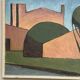 Large Original Swedish Oil on Canvas – "Spansk By" by Emil Clahr (1905–1983) – Signed – 1961 – Vintage & Framed