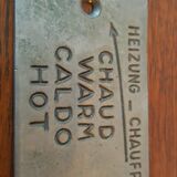 Plaque métallique signalétique chauffage eau chaude eau chaude froide hôtellerie