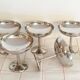 Set of 5 ice cream cups on a stand, in 18/10 stainless steel. (ref 5)