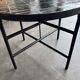 Round coffee table in black zellige – 60 cm artisanal Moroccan design