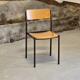 Designer wood and metal chair