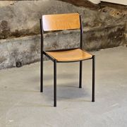 Designer wood and metal chair