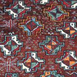 Tapis ancien Kurde Turquie laine fait main 112x200 cm