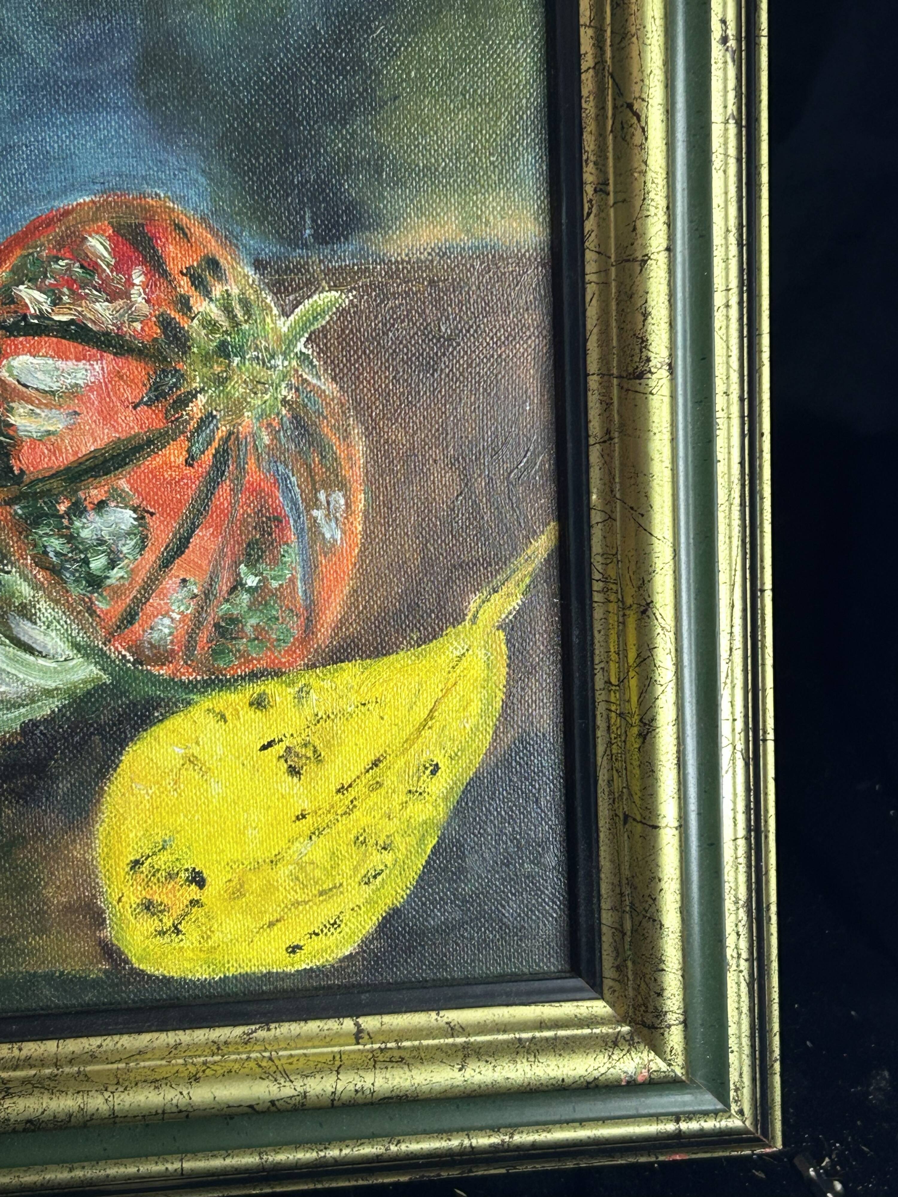 Modern School, 20th Century - Oil on canvas - Still life with fruit - 1999