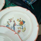 Set of six HBCM dessert plates