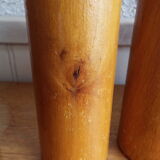 Set of 9 turned wooden pins