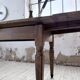 Solid oak farmhouse table with integrated extensions 1950