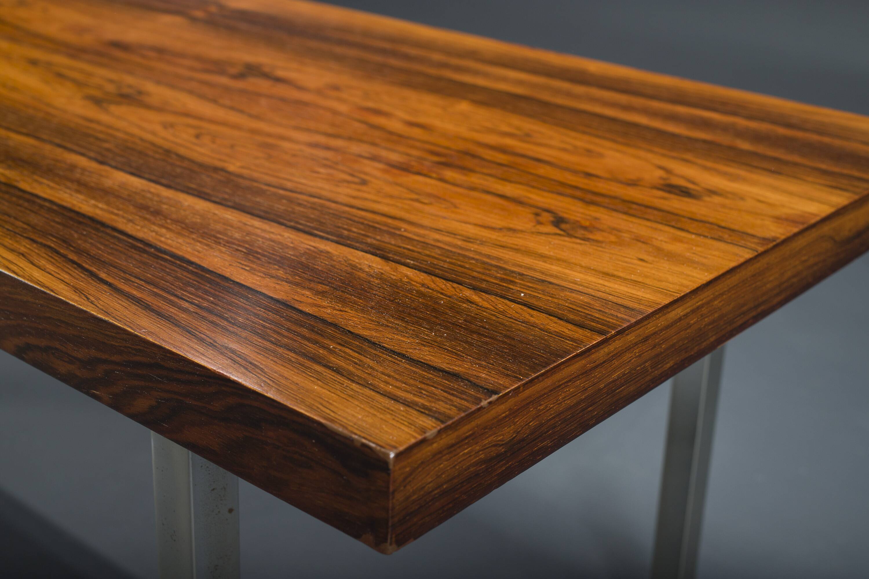 Coffee Table in Rosewood & Chrome, 1960s