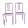 Set of 2 wooden chairs and cannage year 30