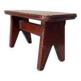 Tabouret porte plante vintage en bois