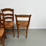 6 50s straw chairs
