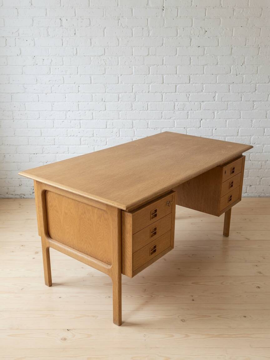 Oak Executive Desk By Arne Vodder From Brouer Møbelfabrik, Denmark, 1960s