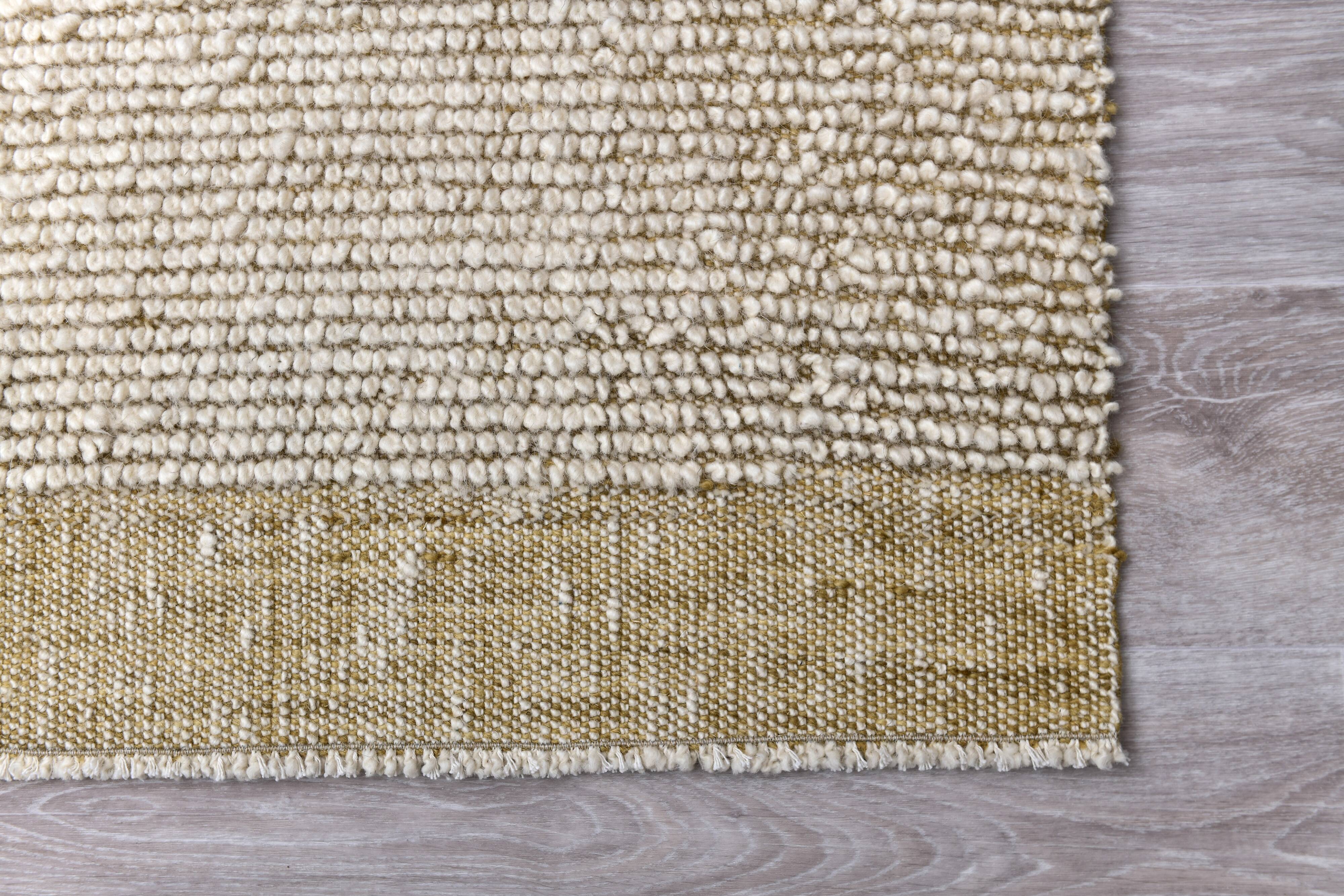 Green Beige Wool Turkish Area Rug 209x292Cm SK 242139