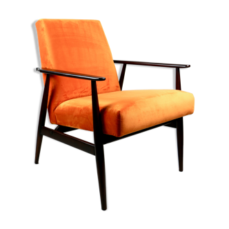 Fauteuil vintage Fox orange, années 1970