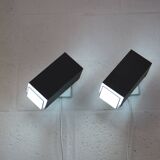 Pair of grey and white wall sconces by Preben Dahl for H. F. Belysning, 1960s