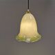 Pendant lamp in multicolored glass. Probably Danish or Swedish from 1970s
