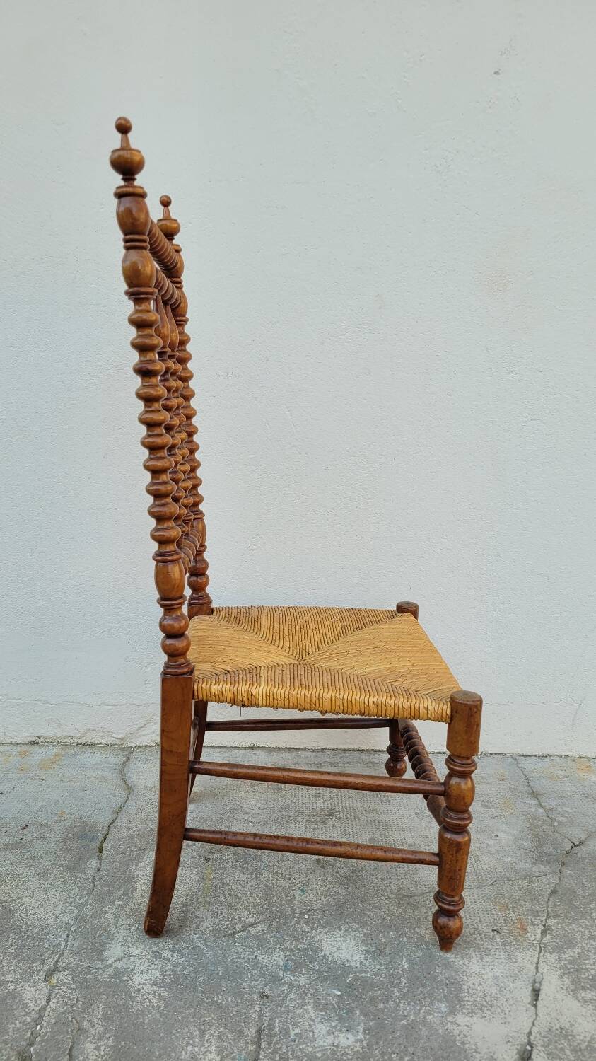 Napoléon III Period Nurse's Chair in Fruitwood