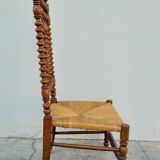 Napoléon III Period Nurse's Chair in Fruitwood