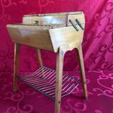 Small sewing table in vintage light cherry