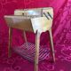 Small sewing table in vintage light cherry