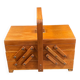 Cute little worker or vintage wooden sewing box