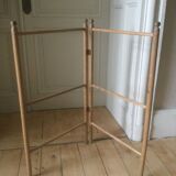 Old natural wood towel rack