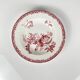 Set of 3 "Fontange" soup plates, Sarreguemines, red, 19th century