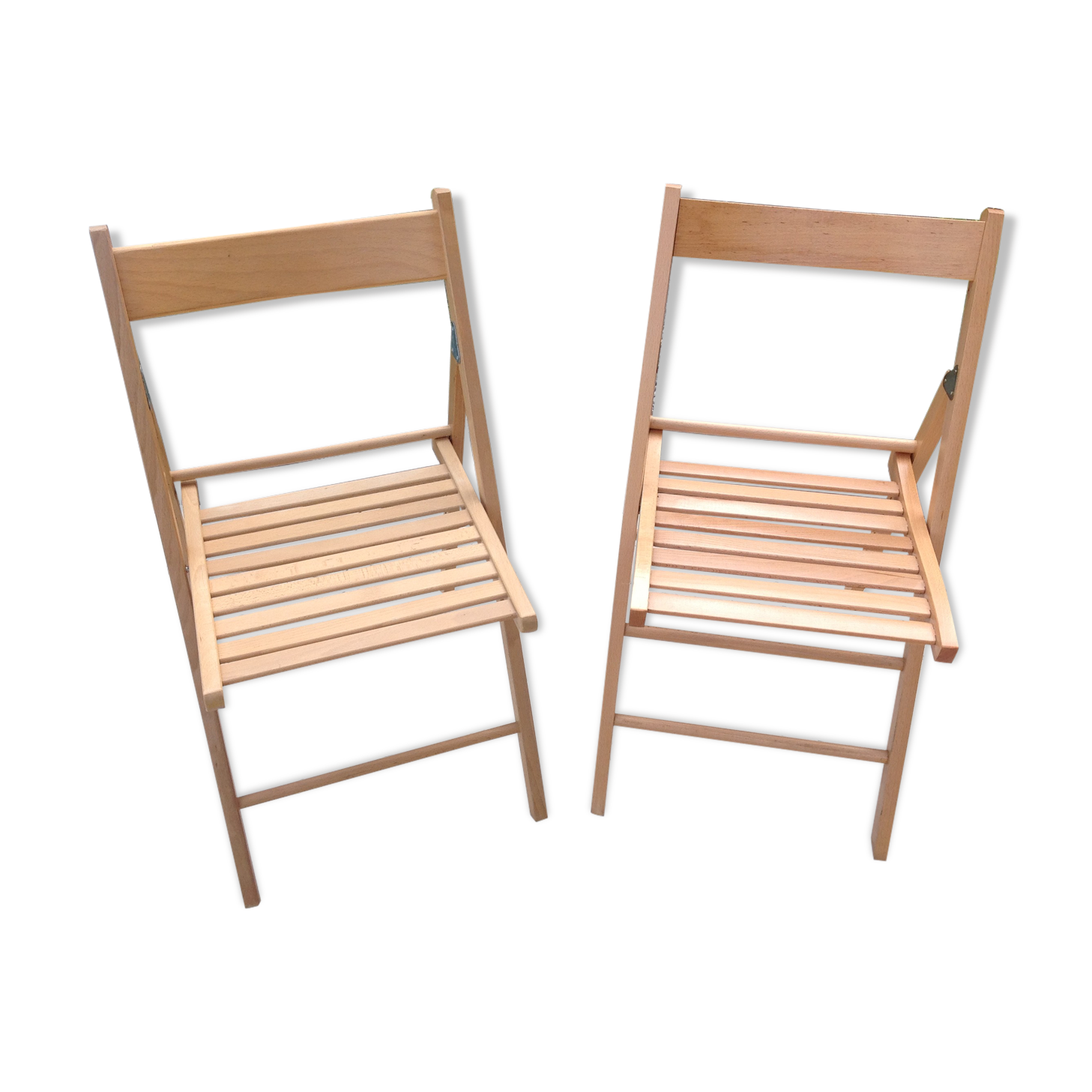 Pair of folding chairs Scandinavian style 70s