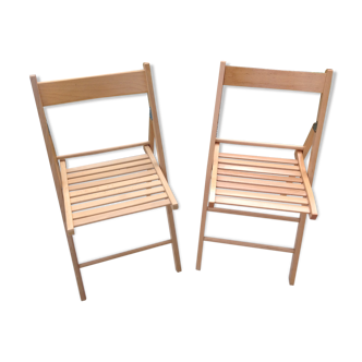 Pair of folding chairs Scandinavian style 70s