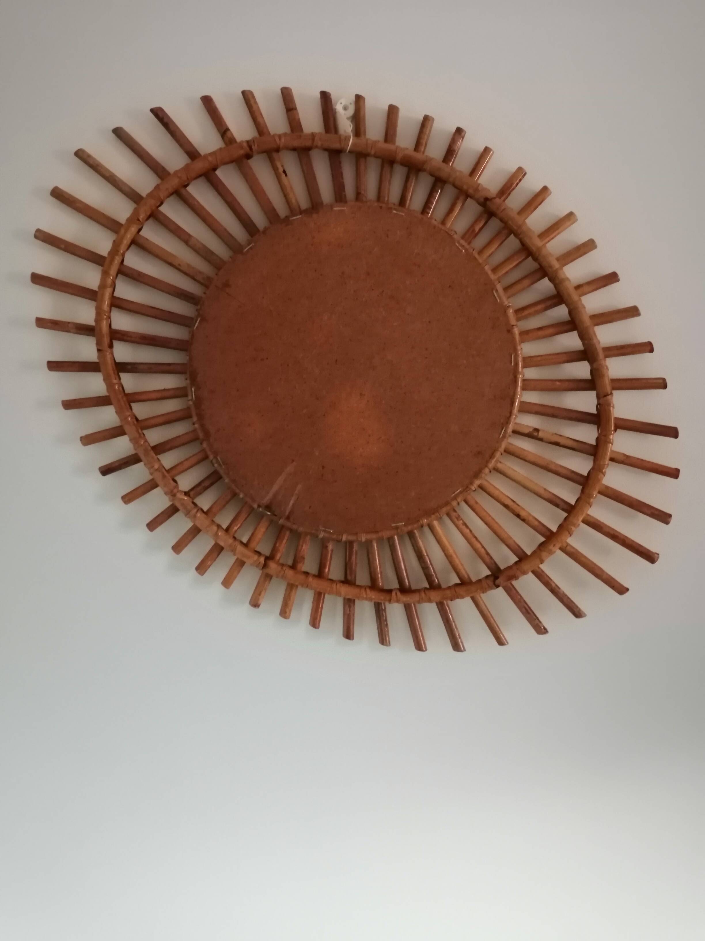 Vintage rattan mirror