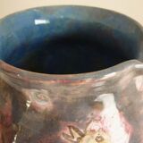 Vase pichet coq, céramique émaillée signée Jeanne Azambourg, Le Clos De Joye, années 60