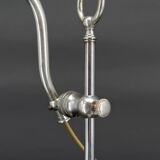 Workshop lamp in aluminum and nickel, adjustable with raise-lower system, France, circa 1900