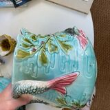 Cache pot poisson en barbotine du début XXème
