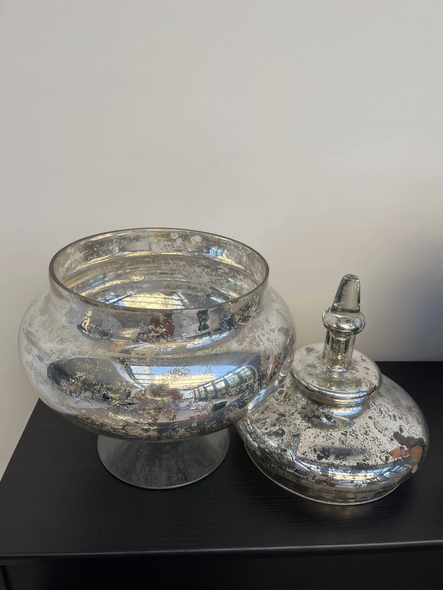 Bonbonne en verre mercurisé