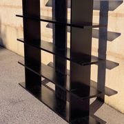 Bookcase, in black lacquered wood, Italian design from 1970