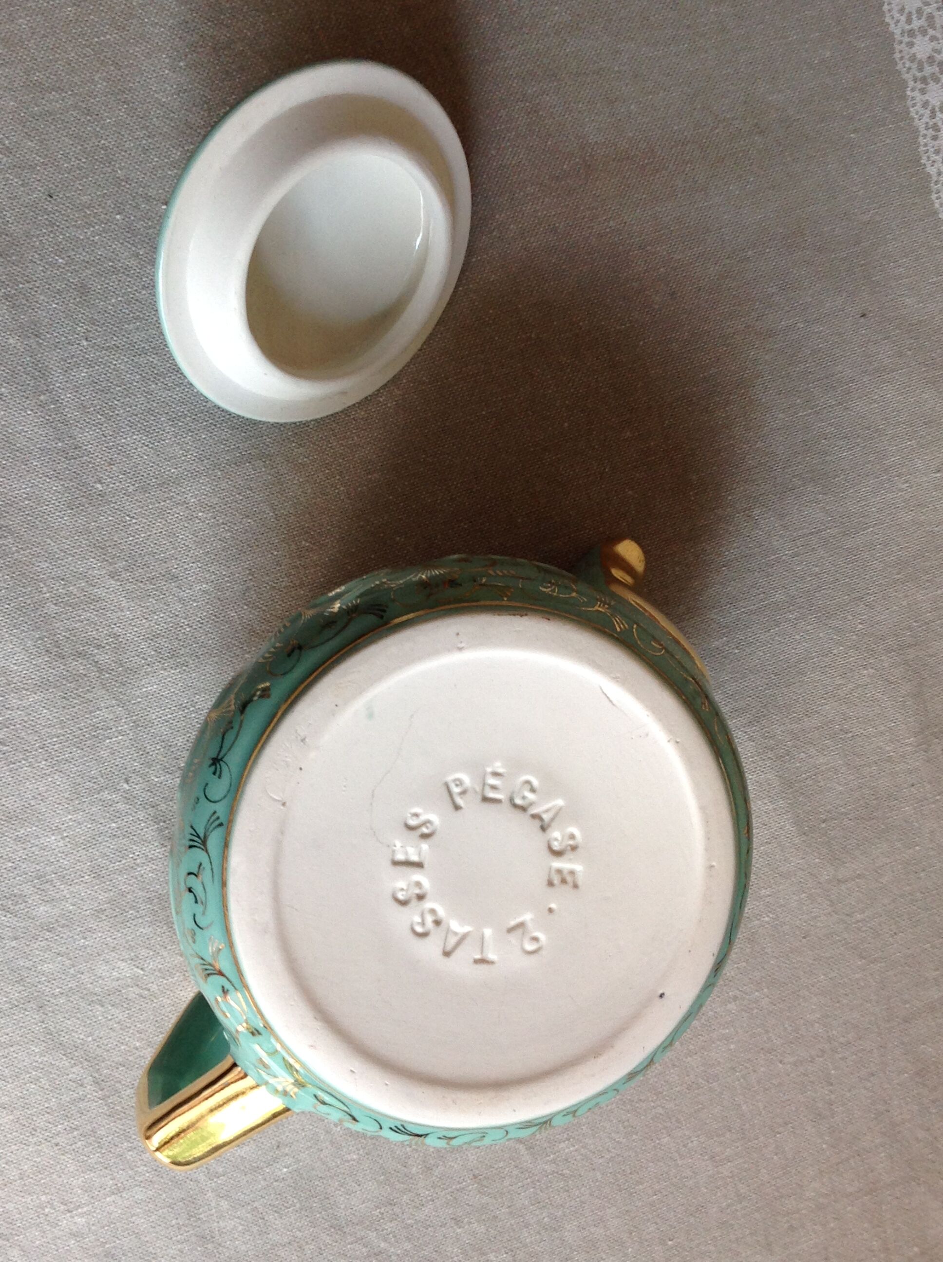 Theiere peppermint two cups / vintage