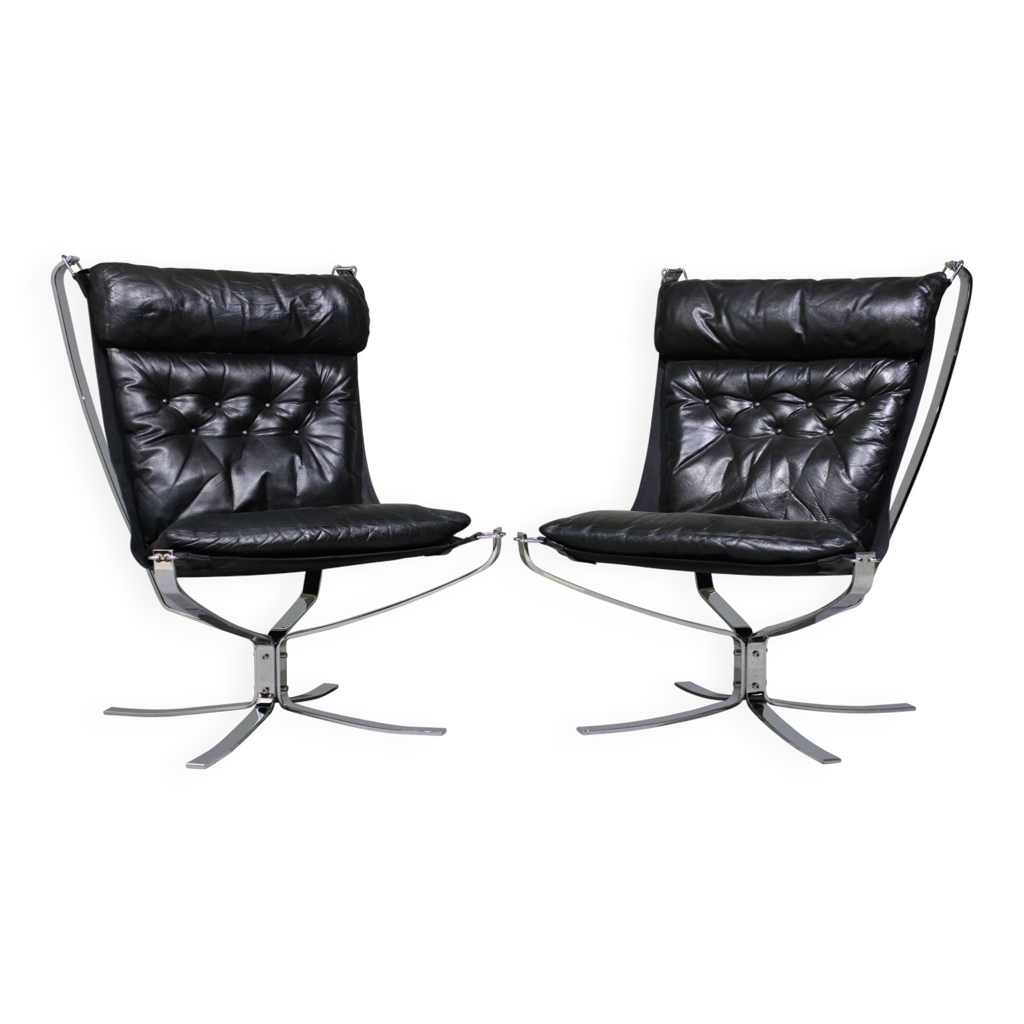 Set of Model Falcon Lounge Chairs by Sigurd Ressel for Vatne Mobler