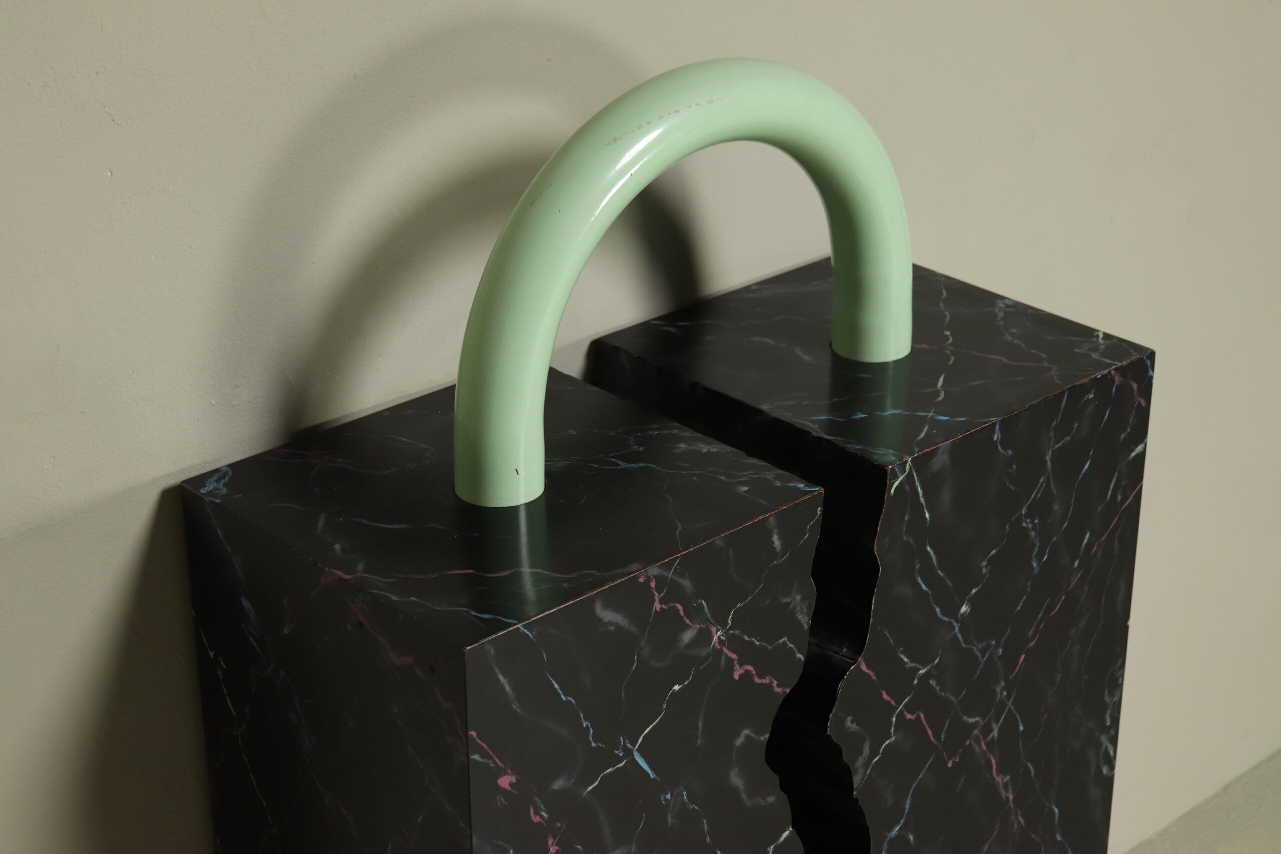 Memphis style playful sculpture by Dutch architect Wim Hofman 1980s