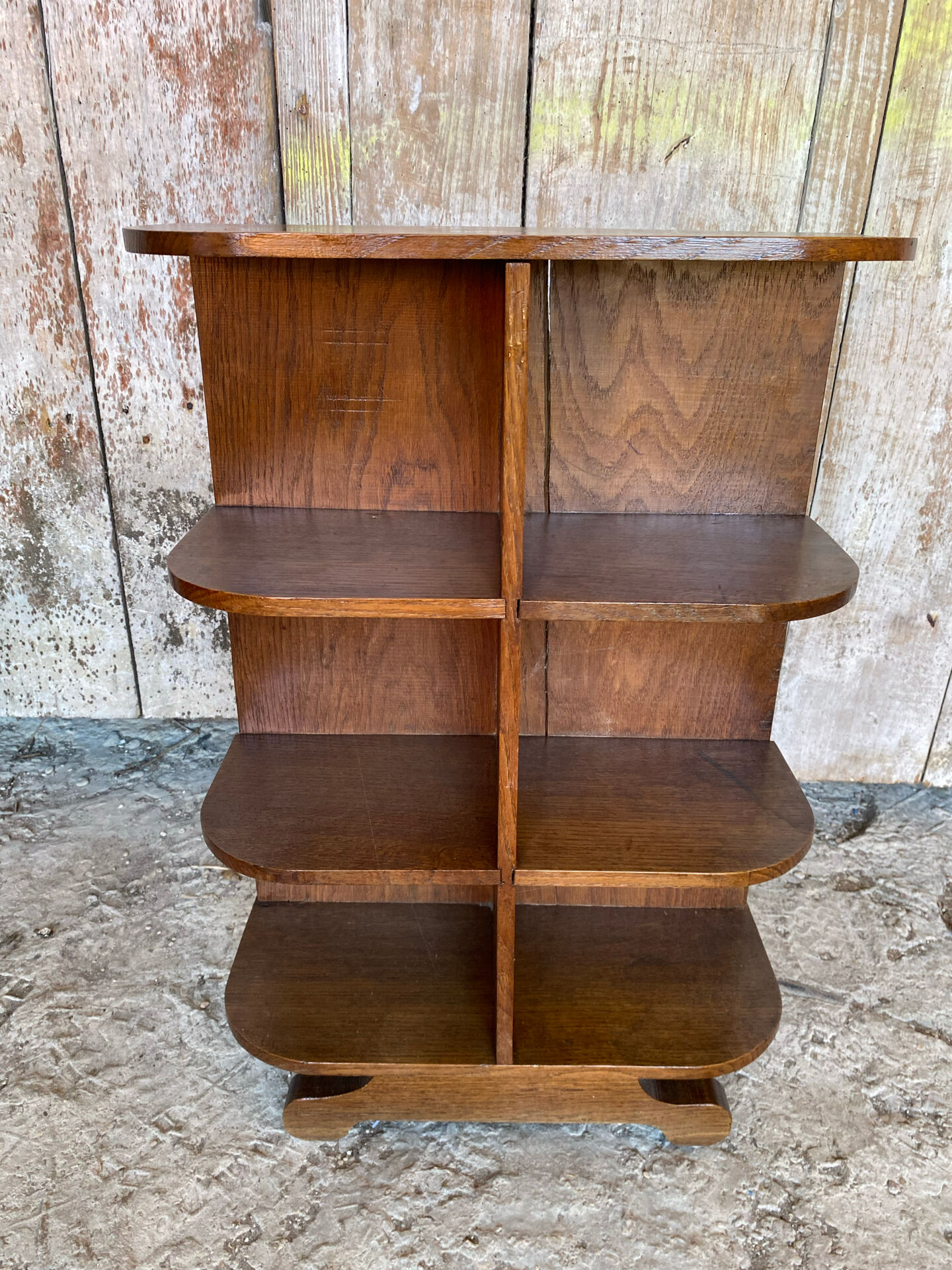 Shelf antique furniture art deco oak wood 1920s 1930s vintage