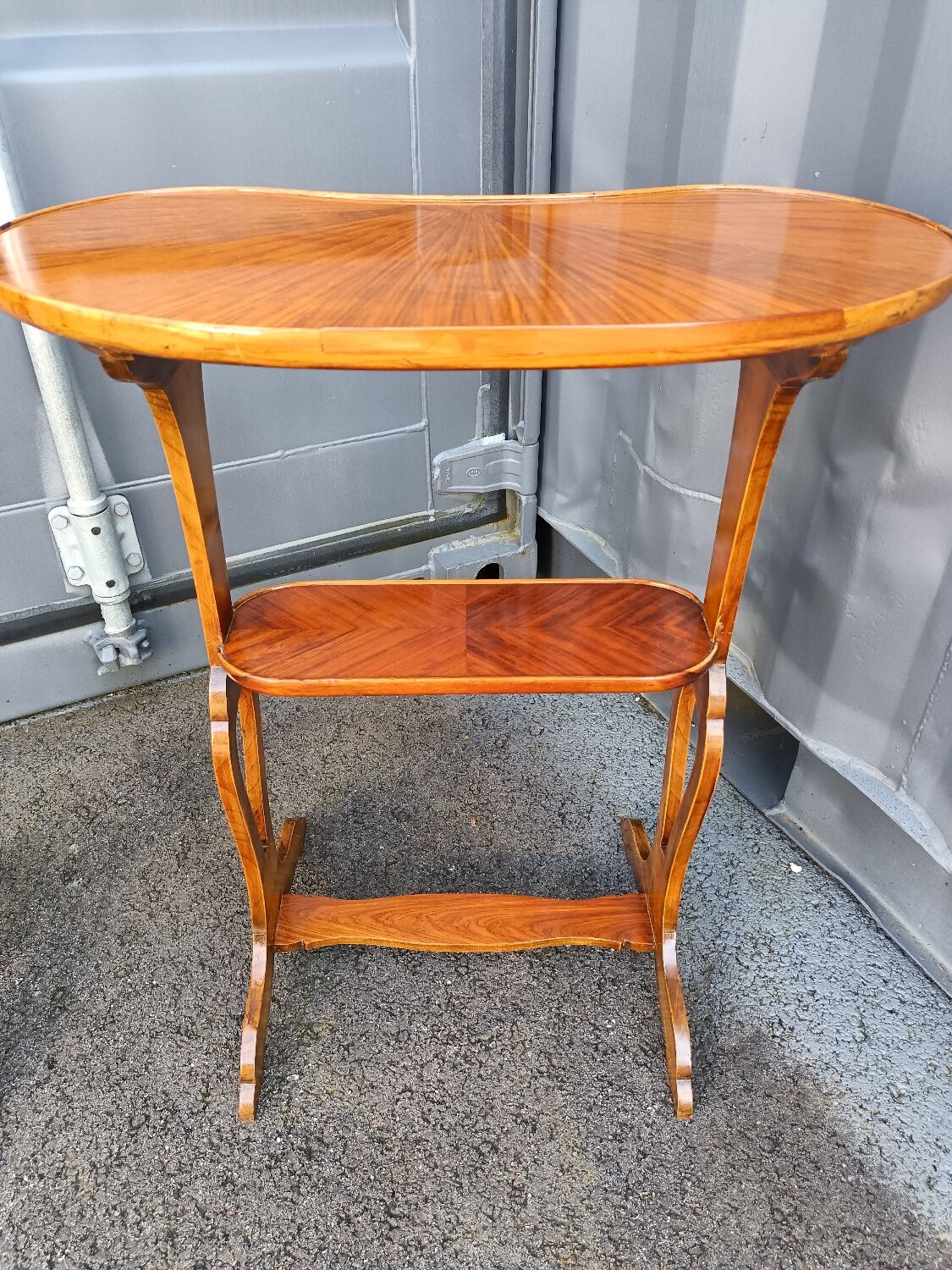 Pair of bedside tables in antique marquetry Louis XVl