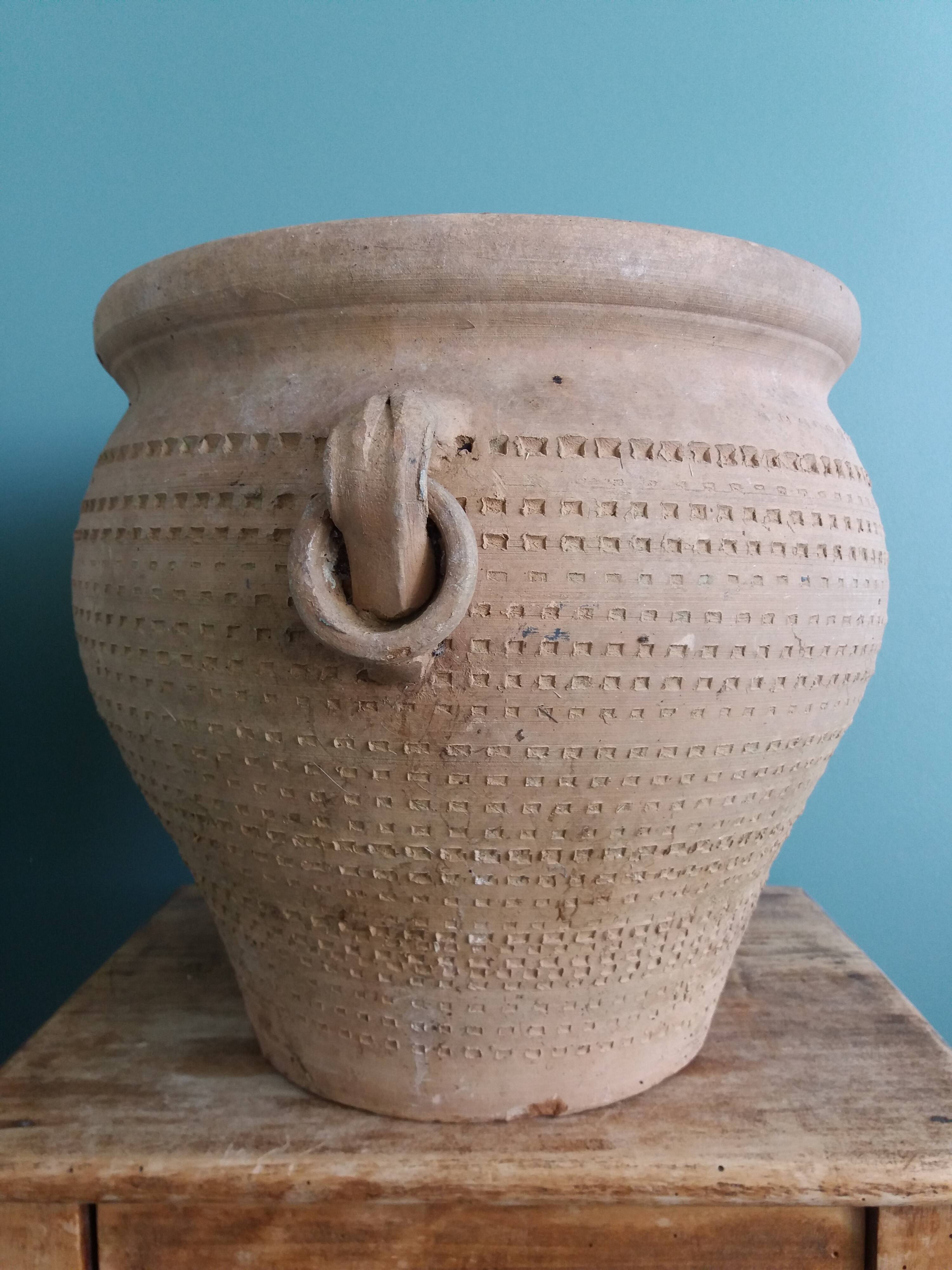 Pot en terre cuite jardinière poterie artisanale
