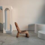 Armchair made of recycled solid teak