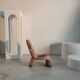 Fauteuil en teck massif recyclé