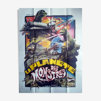 Affiche la planète des monstres vintage originale 120x160 film japonais