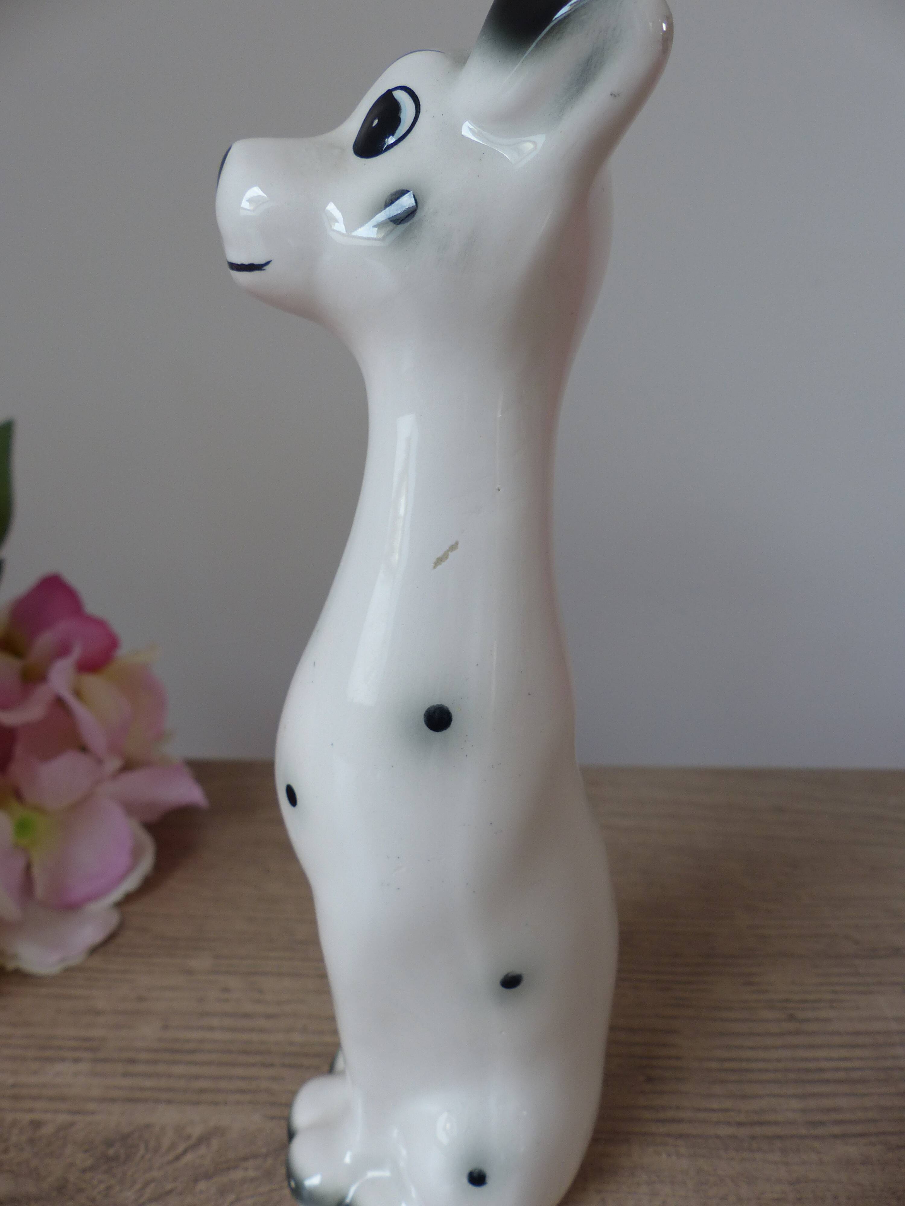 Romantic Dalmatian Dog Couple Ceramic Figurines 1970s