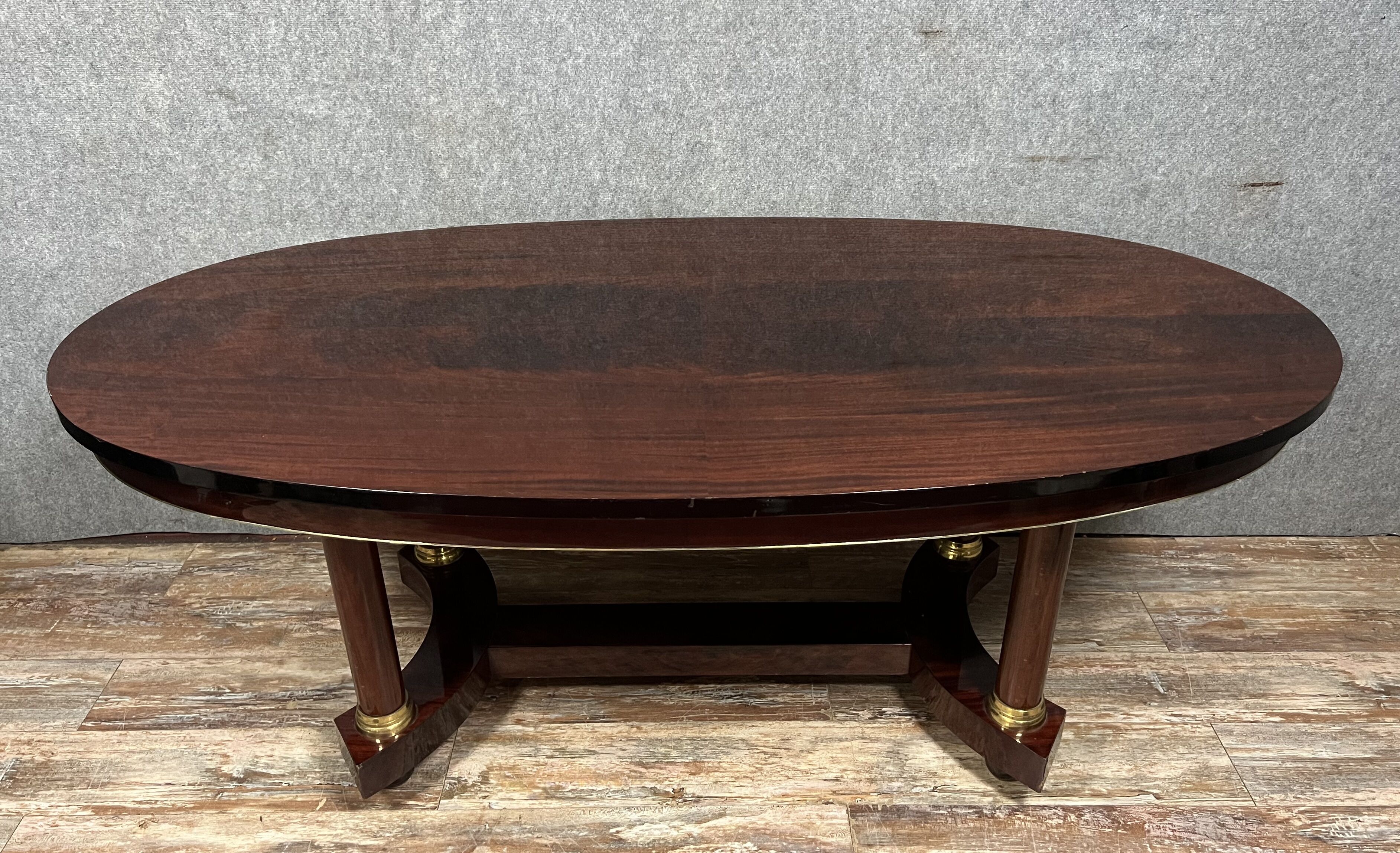 Oval table empire style mahogany circa 1900-1930