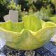 Frog ceramic fruit basket or salad bowl